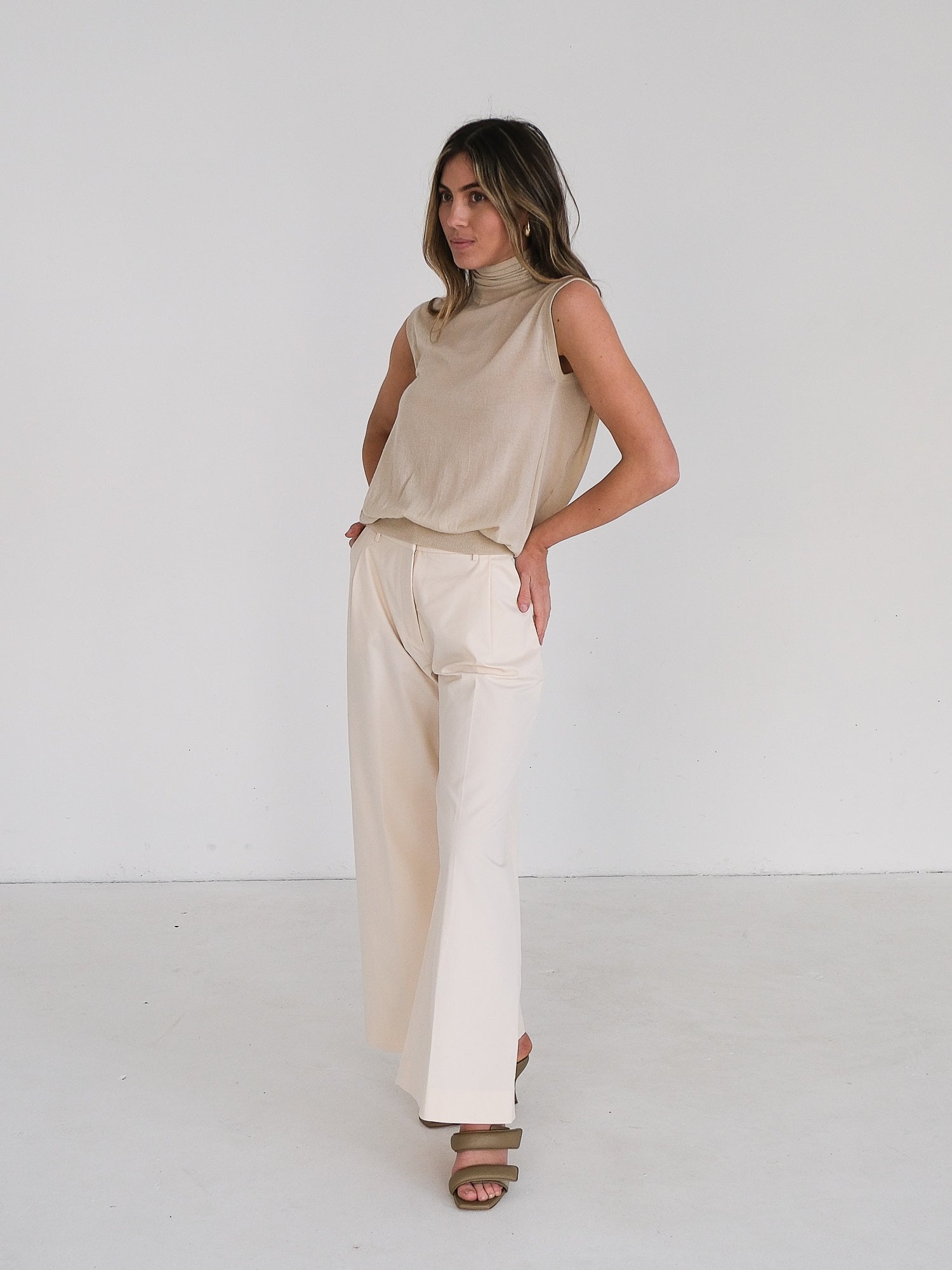 Fine Merino Cocoon Knit Top, Size XS