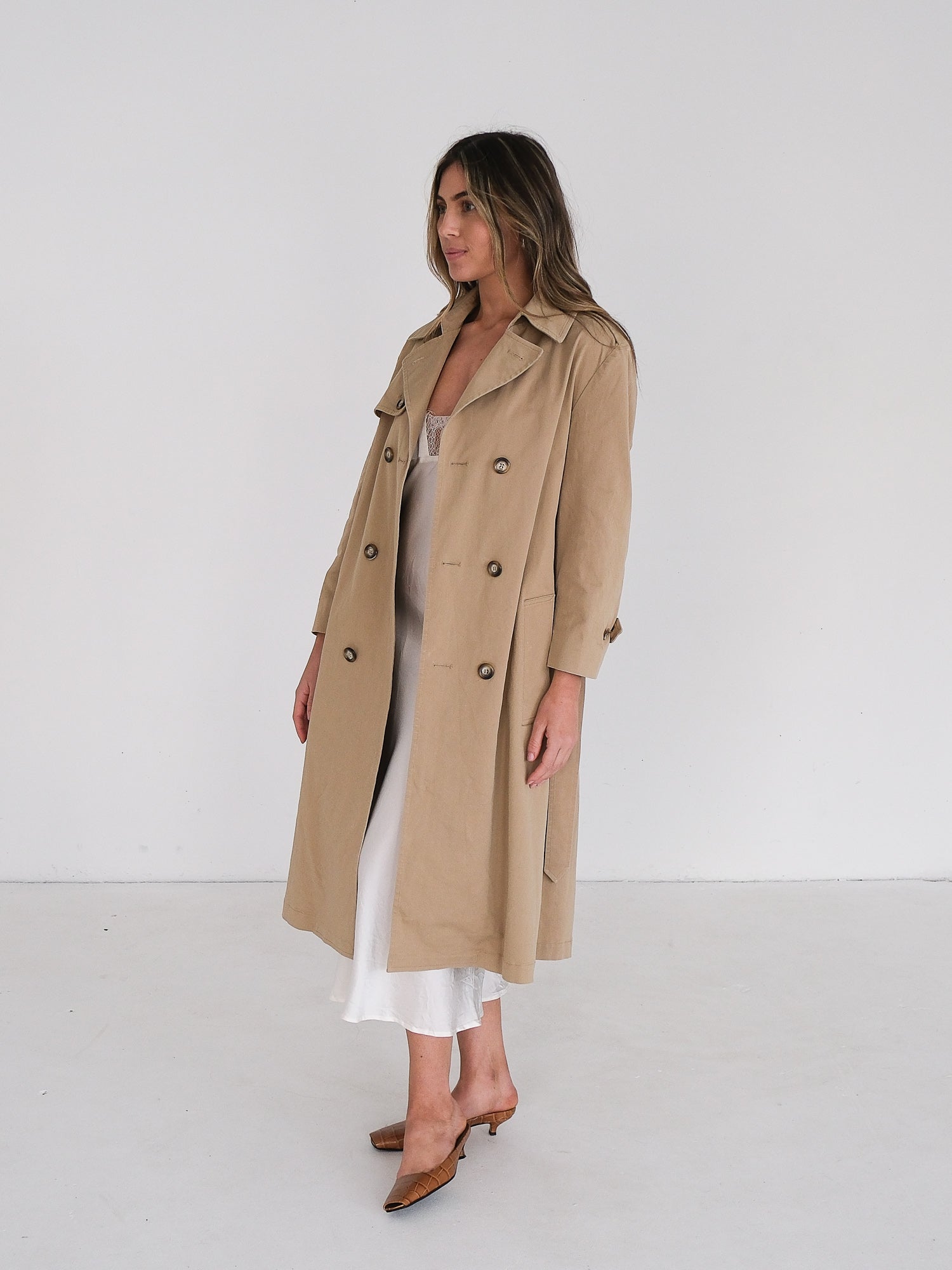 Double Breasted Trench Coat, Size M | FR 40
