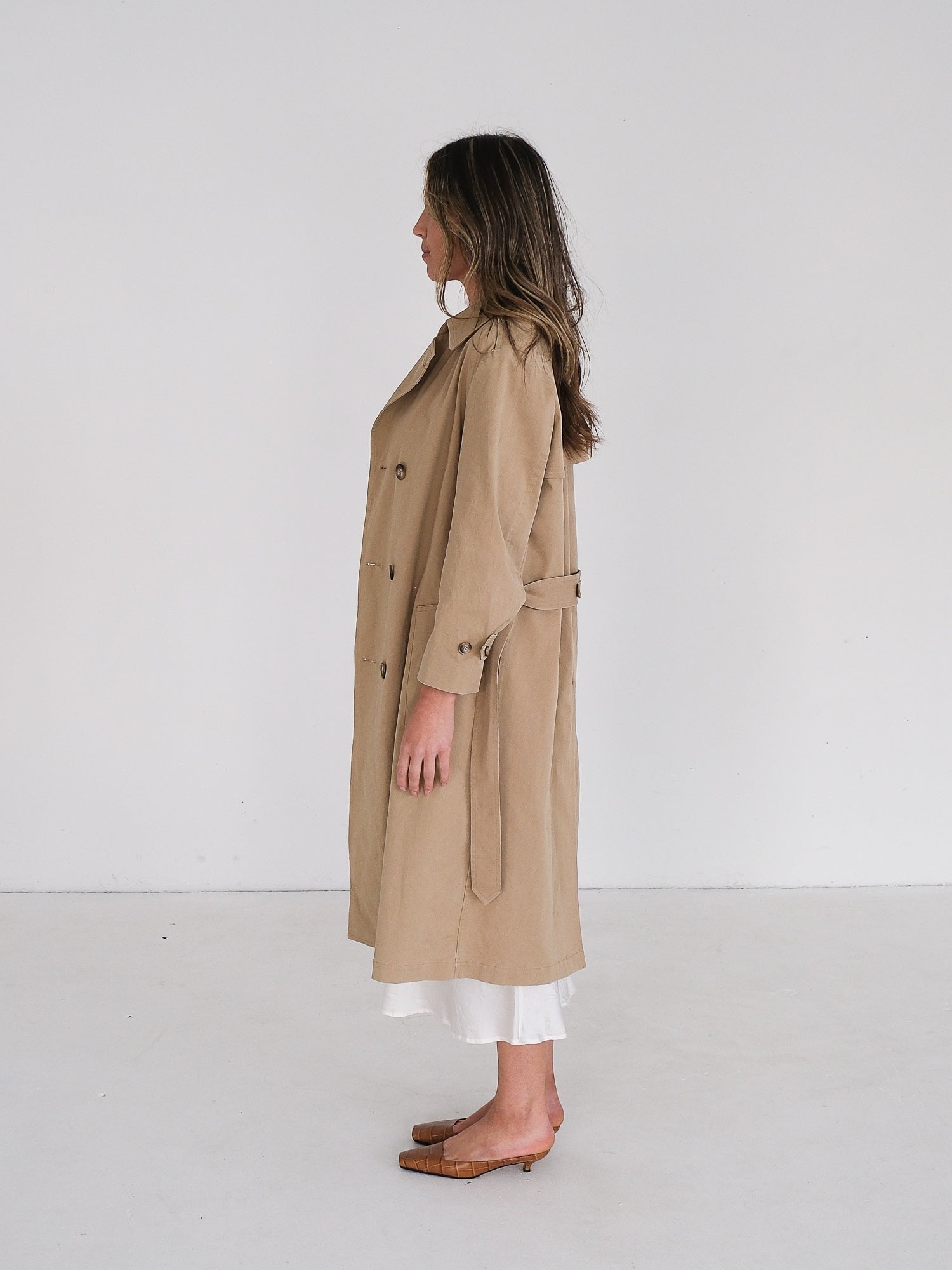 Double Breasted Trench Coat, Size M | FR 40