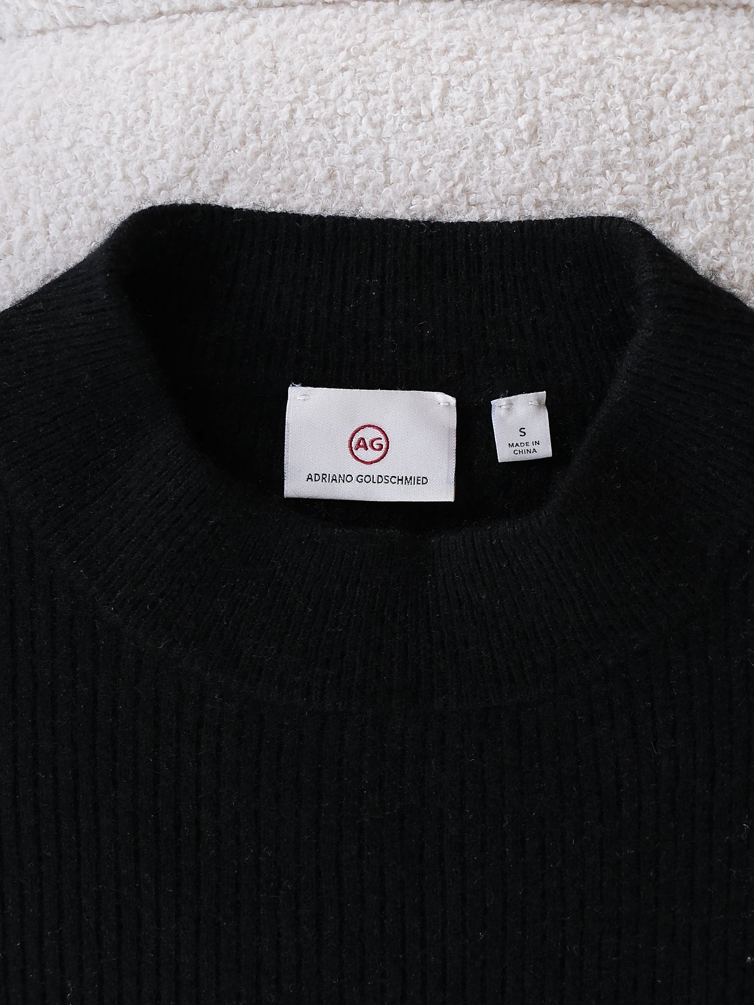 Wool/Cashmere Short Sleeve Polo Top, Size S