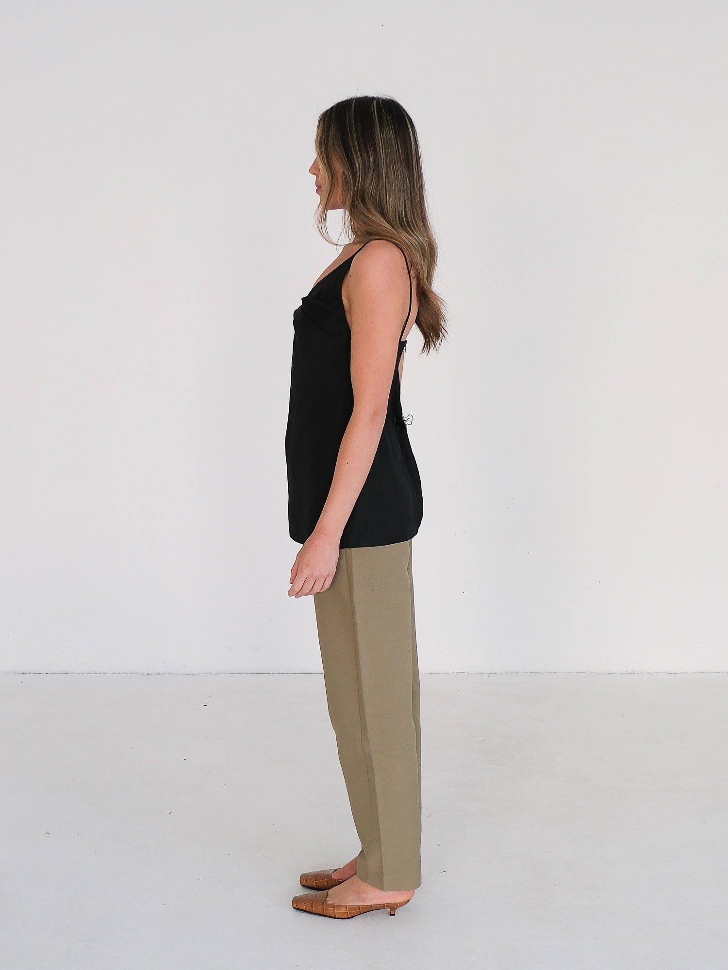 'Novara' Barrel-Leg Trousers, Size S | AU 8