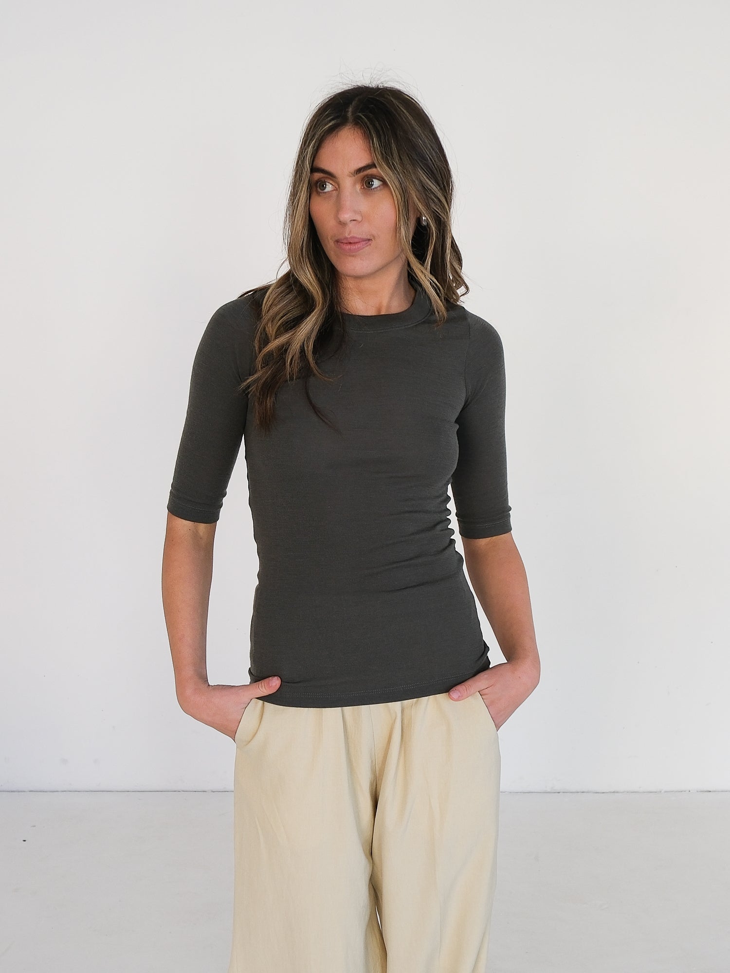 Merino Crew Neck Tee, Size 1 | AU 8