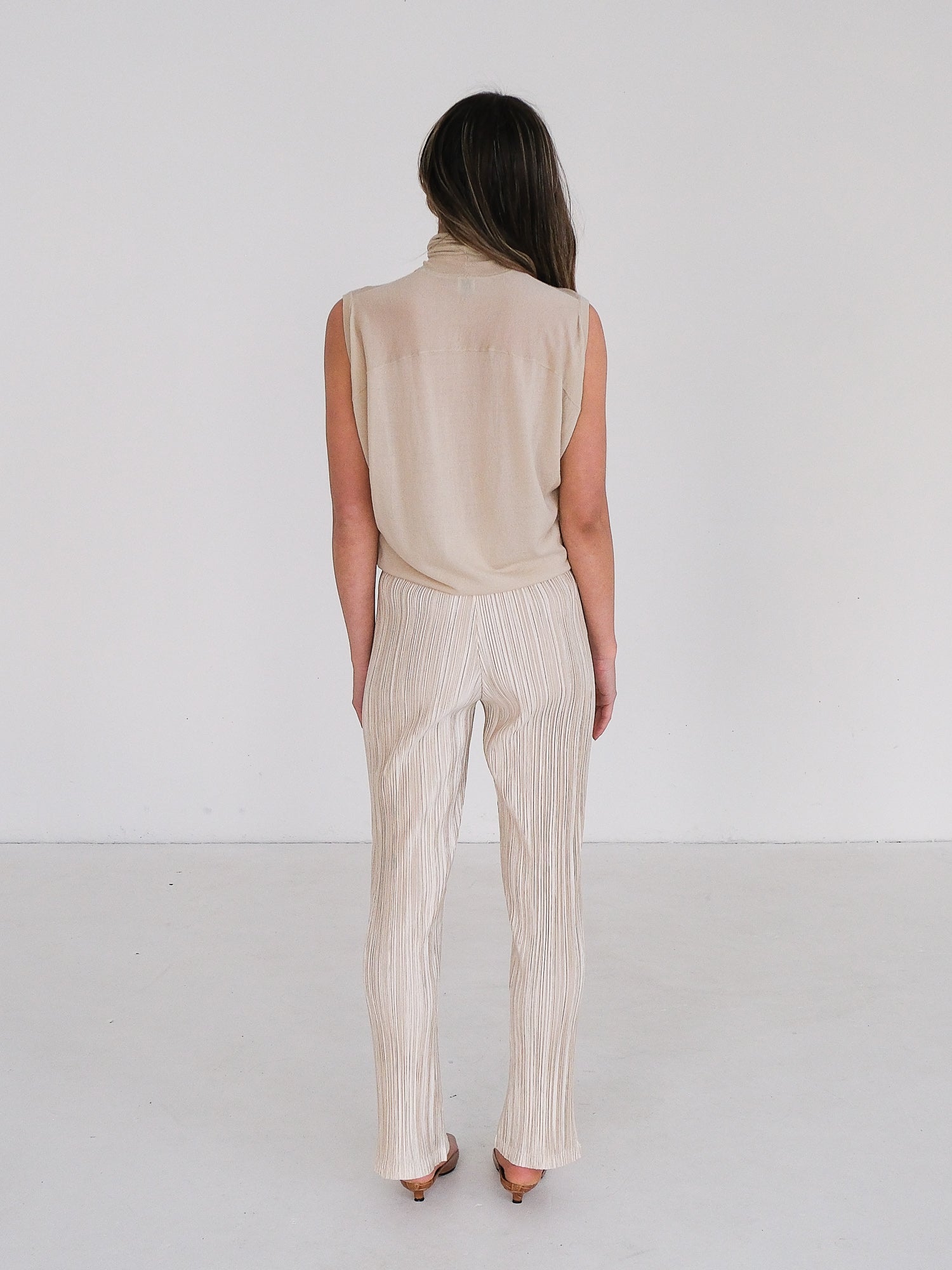 Vintage Pleated Straight Leg Pants, Size M