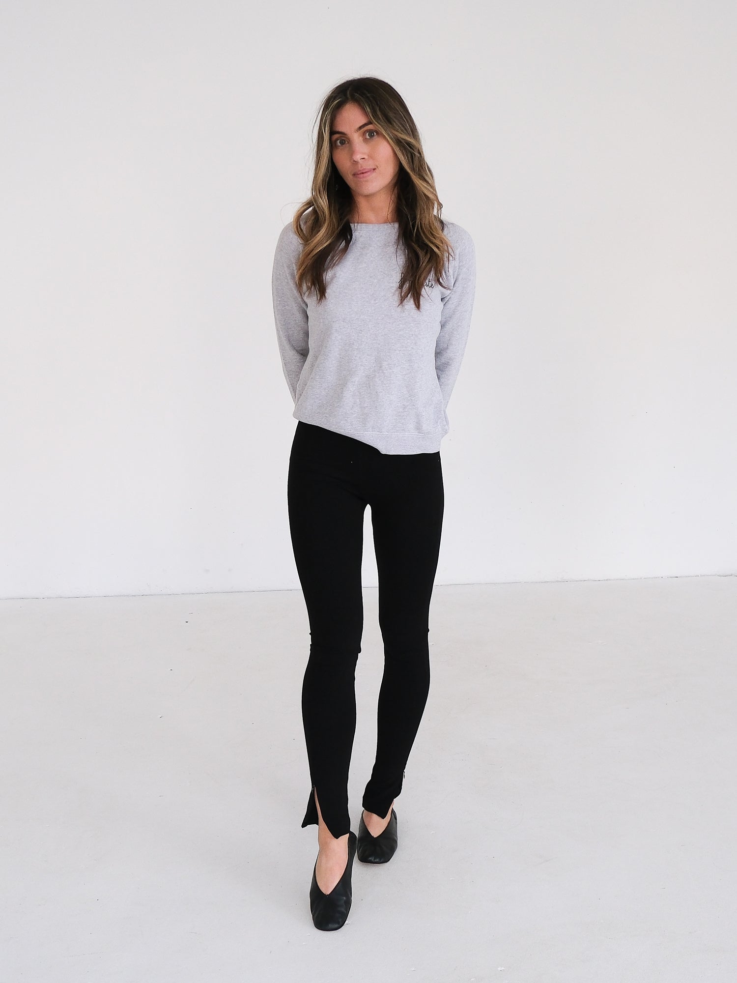 'Cork' Stretch-Jersey Zip Leggings, Size XS