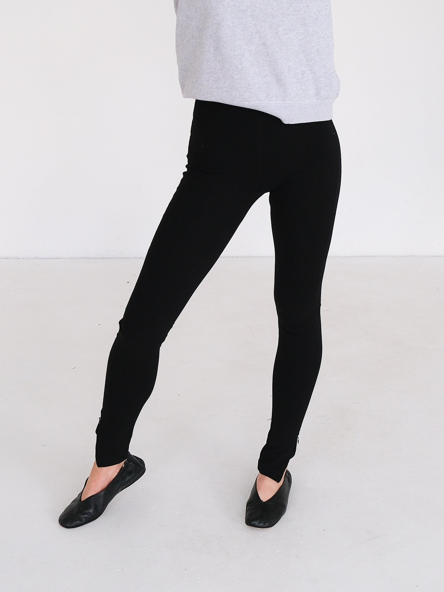 'Cork' Stretch-Jersey Zip Leggings, Size XS