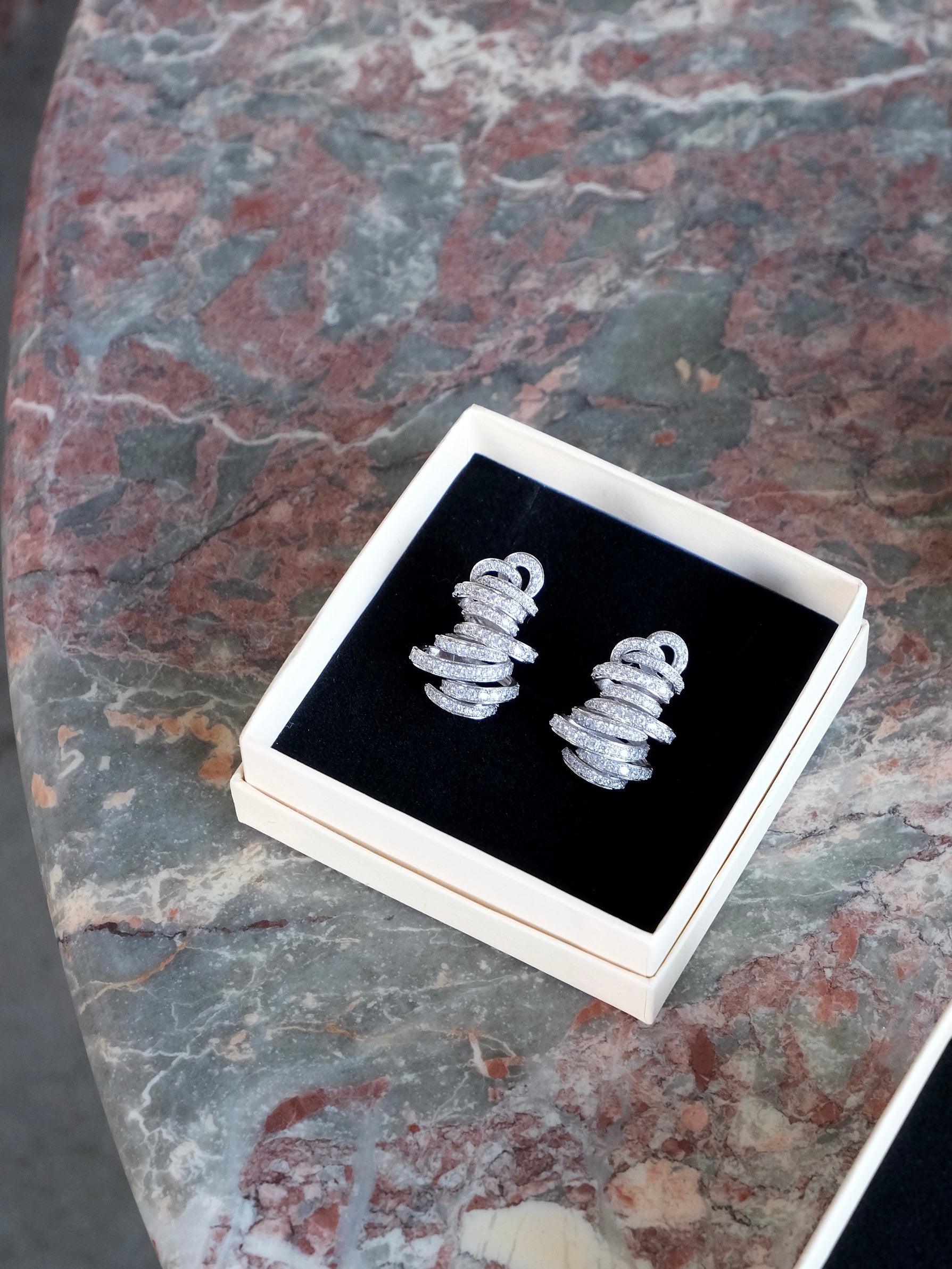 'Slinky' Crystal Stud Earrings