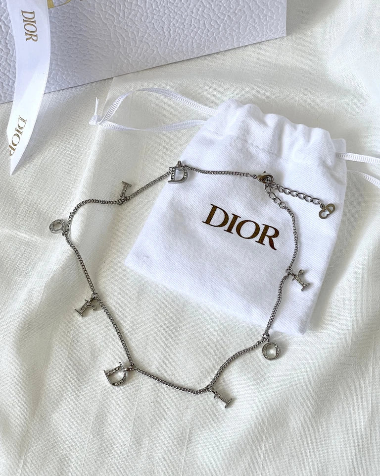 D.I.O.R. 2010 Letter Charm Necklace